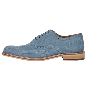Pale Blue Suede Brogue