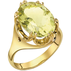 Luxury Lemon Quartz Bloomsbury Cocktail Ring