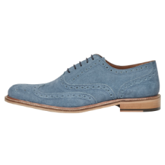 Pale Blue Suede Brogue